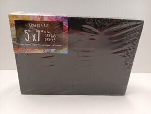 Crafts 4 All 5X7 Black Canvas Panels 12 Pack